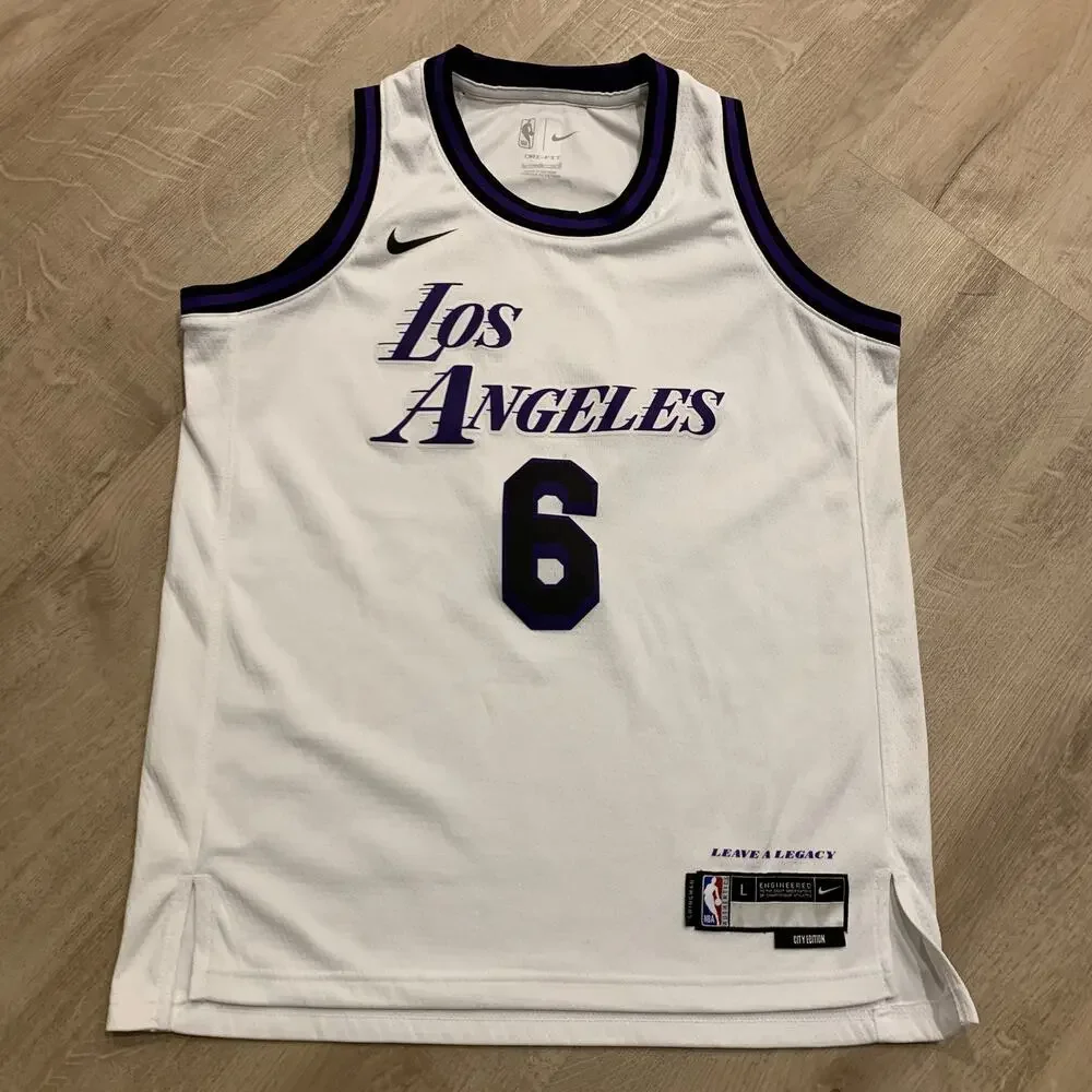 Nike NBA LeBron James #6 LA Lakers City Edition Swingman Jersey Youth Boys Large